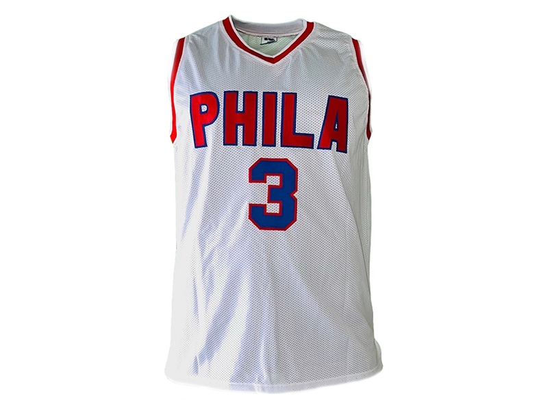 Allen Iverson Autographed Philadelphia Pro Style White Basketball Jersey (JSA)