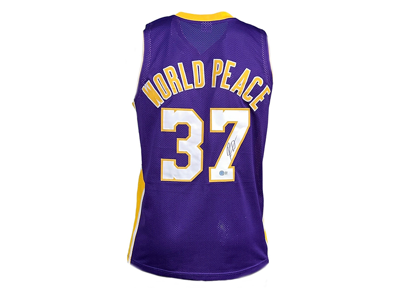 Ron Artest (World Peace) Autographed ProStyle Purple Basketball Jersey Beckett