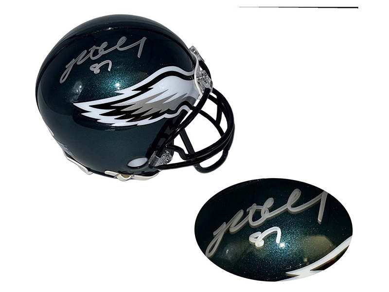 Brent Celek Philadelphia Eagles Autographed Regular Mini Helmet ( JSA )