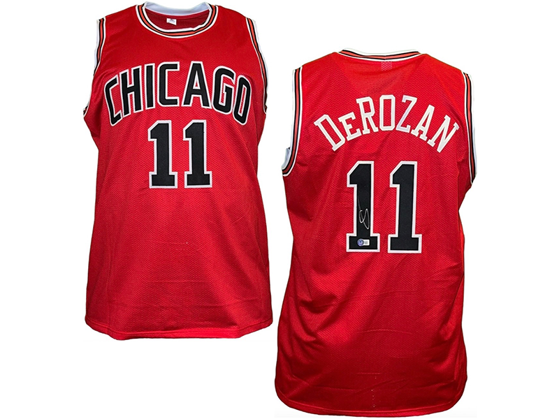 DeMar DeRozan Autographed Pro Style Red Chicago Basketball Jersey Beckett