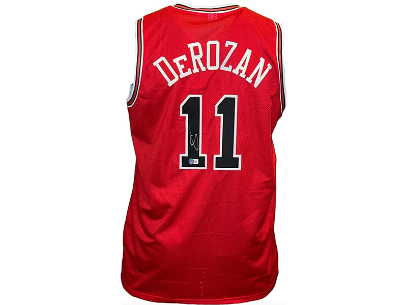 DeMar DeRozan Autographed Pro Style Red Chicago Basketball Jersey Beckett
