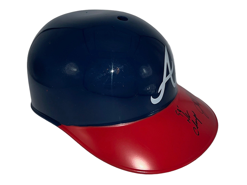 John Rocker Signed 99 NL Champs Inscription Atlanta Braves Baseball Helmet (JSA)