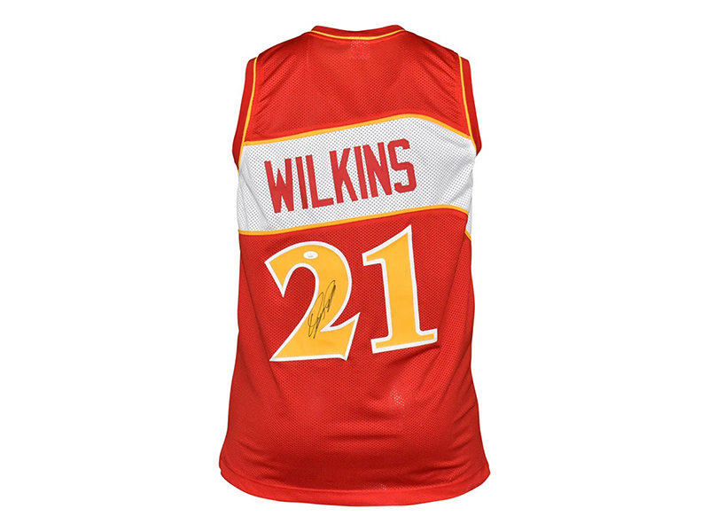Dominique Wilkins Autographed Atlanta Pro Red Basketball Jersey (JSA)