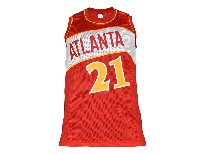 Dominique Wilkins Autographed Atlanta Pro Red Basketball Jersey (JSA)