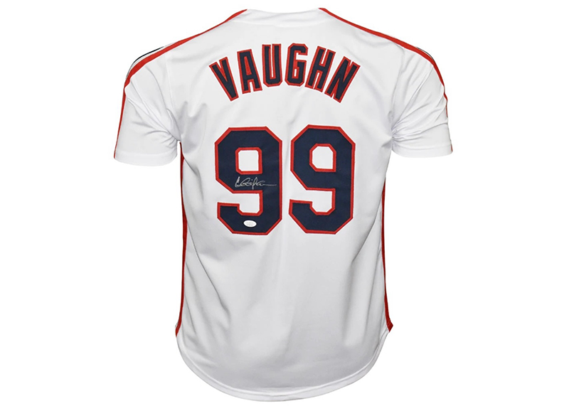 Charlie Sheen Autographed Major League Vaughn White Baseball Jersey (JSA)