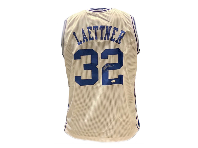 Christian Laettner Autographed “The Shot” White College Jersey (JSA)