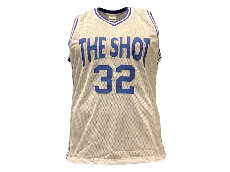 Christian Laettner Autographed “The Shot” White College Jersey (JSA)