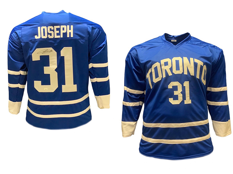Curtis Joseph Autographed Toronto Pro Style Hockey Jersey Blue (JSA)