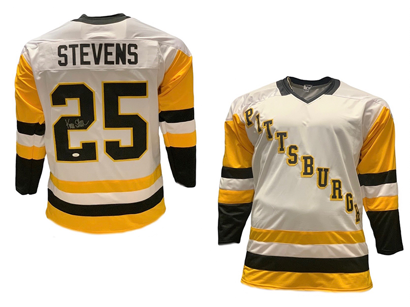 Kevin Stevens Autographed Pro Style Hockey Jersey White (JSA)