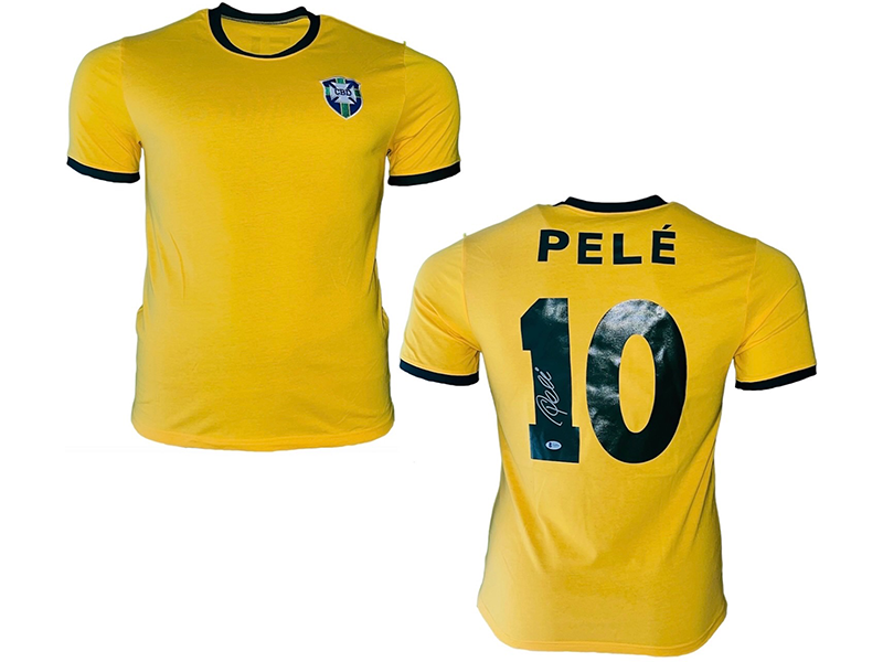 Pelé Brazil Autographed Signed Soccer Jersey Beckett