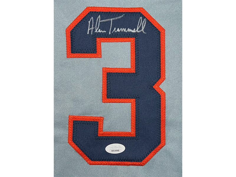 Alan Trammell Autographed Pro Style Gray Detroit Baseball Jersey (JSA)