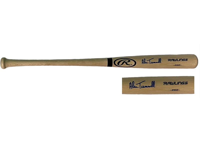 Alan Trammell Autographed Rawlings Blonde Baseball Bat JSA