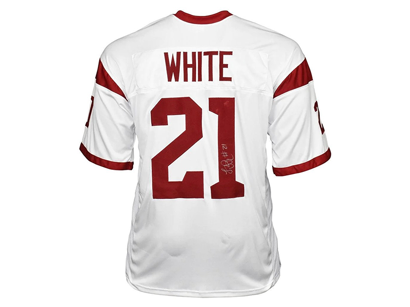LenDale White Autographed College White Football Jersey (JSA)