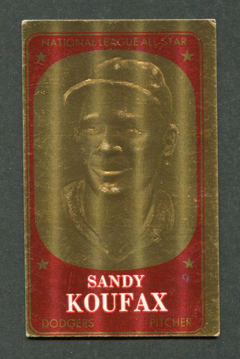 #08 Sandy Koufax 1965 Topps Embossed Gold Baseball Card