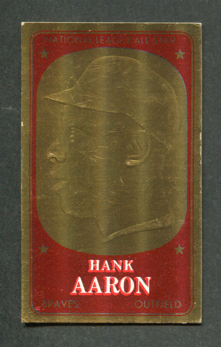 #59 Hank Aaron 1965 Topps Embossed Gold Baseball Card