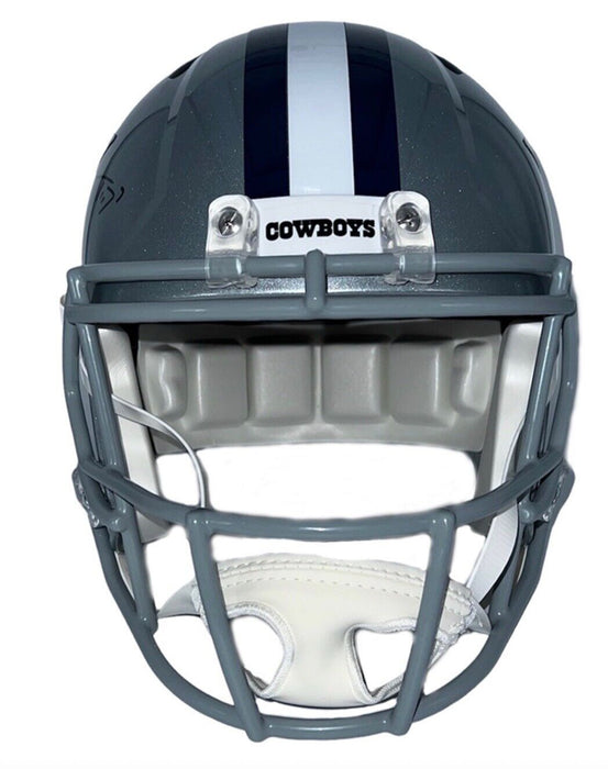 Trevon Diggs Dallas Cowboys Autographed Speed Silver Full Size Helmet JSA