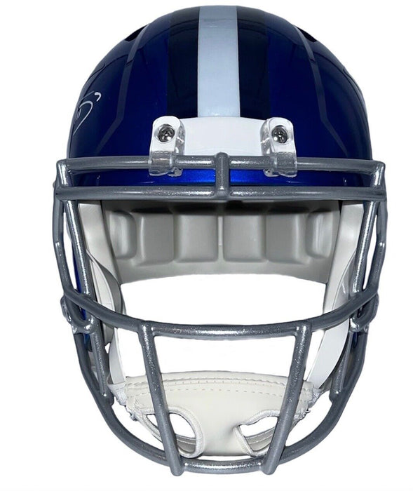 Trevon Diggs Dallas Cowboys Autographed Flash Blue Full Size Helmet JSA
