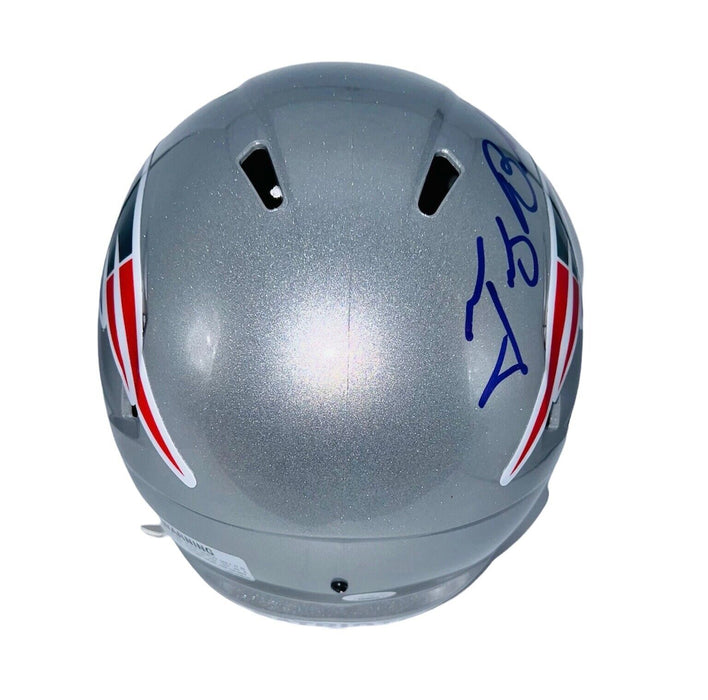 Tedy Bruschi Autographed New England Full Size Speed Football Helmet JSA