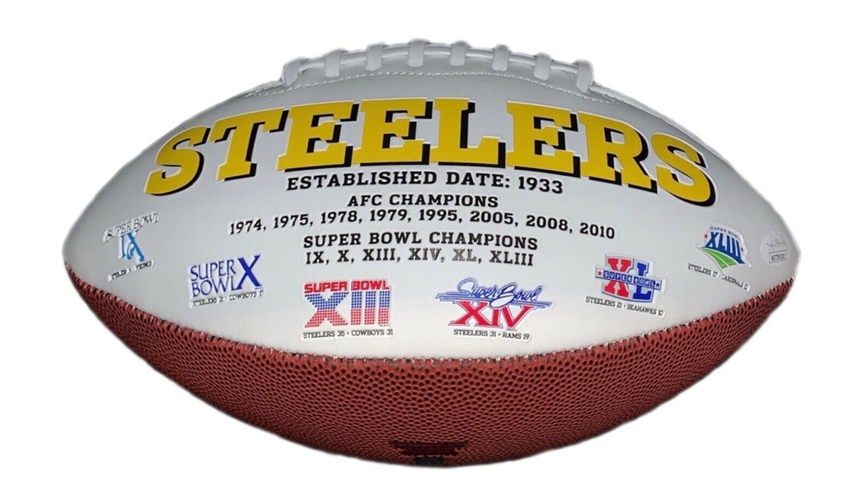 Kordell Stewart Autographed Pittsburgh Steelers NFL Logo Football (JSA)
