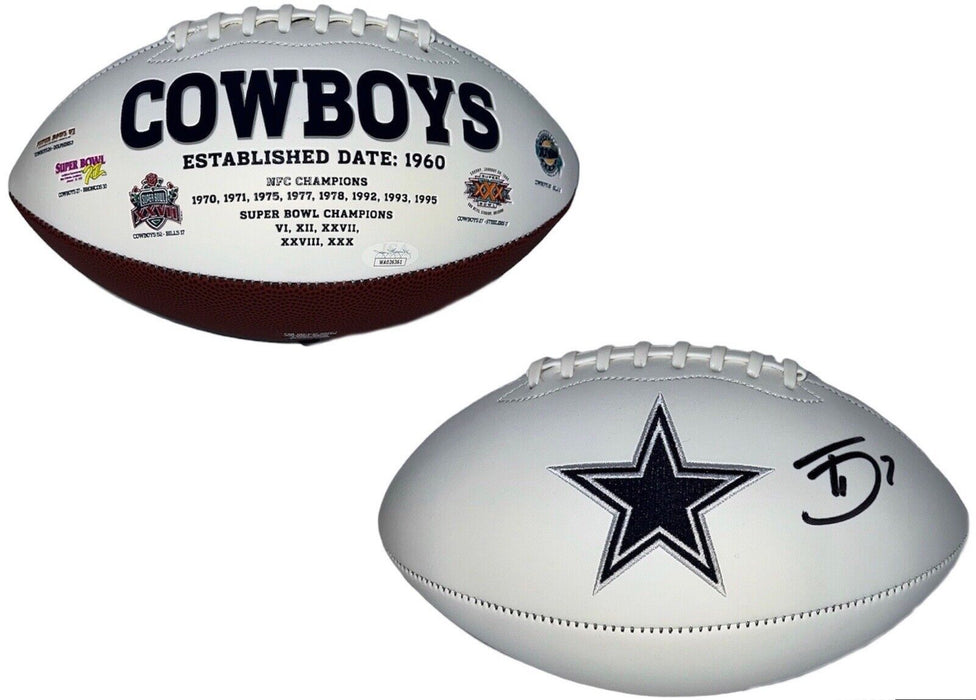 Trevon Diggs Autographed Dallas Cowboys Logo Football (JSA)