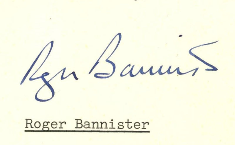 Roger Bannister Distance Runner Signed (TLS) Typed Letter Signed PSA/DNA 192086
