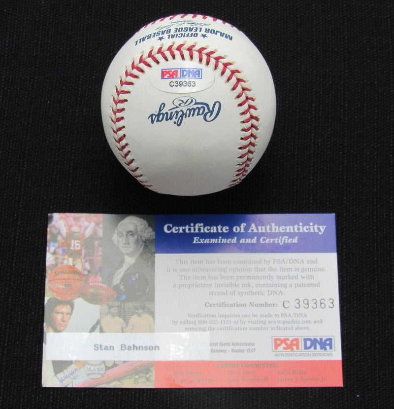 Stan Bahnson Signed/Auto Yankees 100th OML Baseball PSA/DNA Inscr 186977