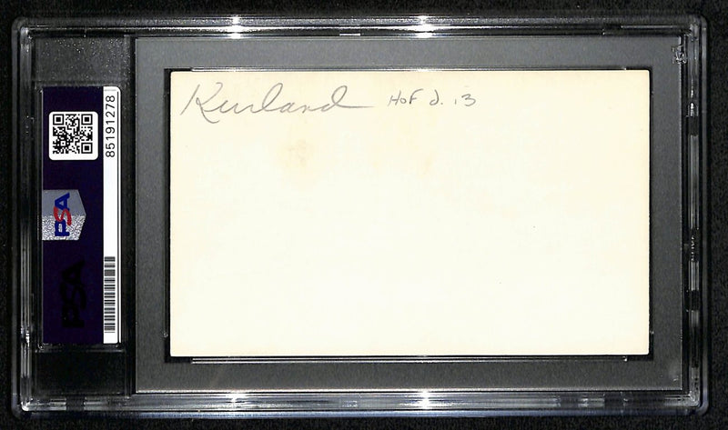 Bob Kurland HOF Signed/Auto 3x5 Index Card Oklahoma A&M Aggies PSA/DNA 188554