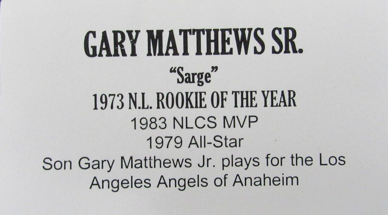 Gary Matthews Sr. Autographed OML Baseball Phillies TriStar 179989