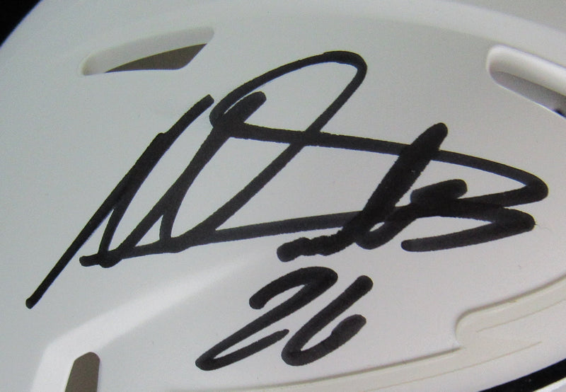 Miles Sanders Signed/Autographed Eagles White Mini Helmet JSA 149255