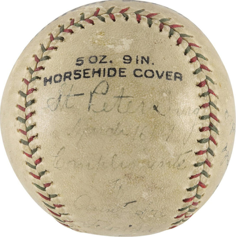 1929 Babe Ruth & Lou Gehrig Multi Signed Baseball JSA 170320