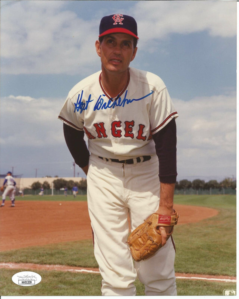 Hoyt Wilhelm California Angels HOF Signed/Autographed 8x10 Photo JSA 150646