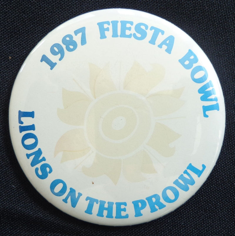 Vintage 1987 Penn State Sunkist Fiesta Bowl 3 inch Button Pin