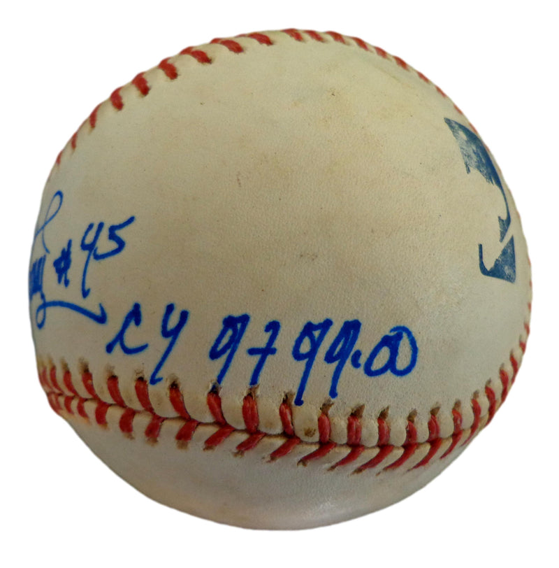 Pedro Martinez HOF Autographed/Inscribed OML Baseball Boston Red Sox JSA 180383