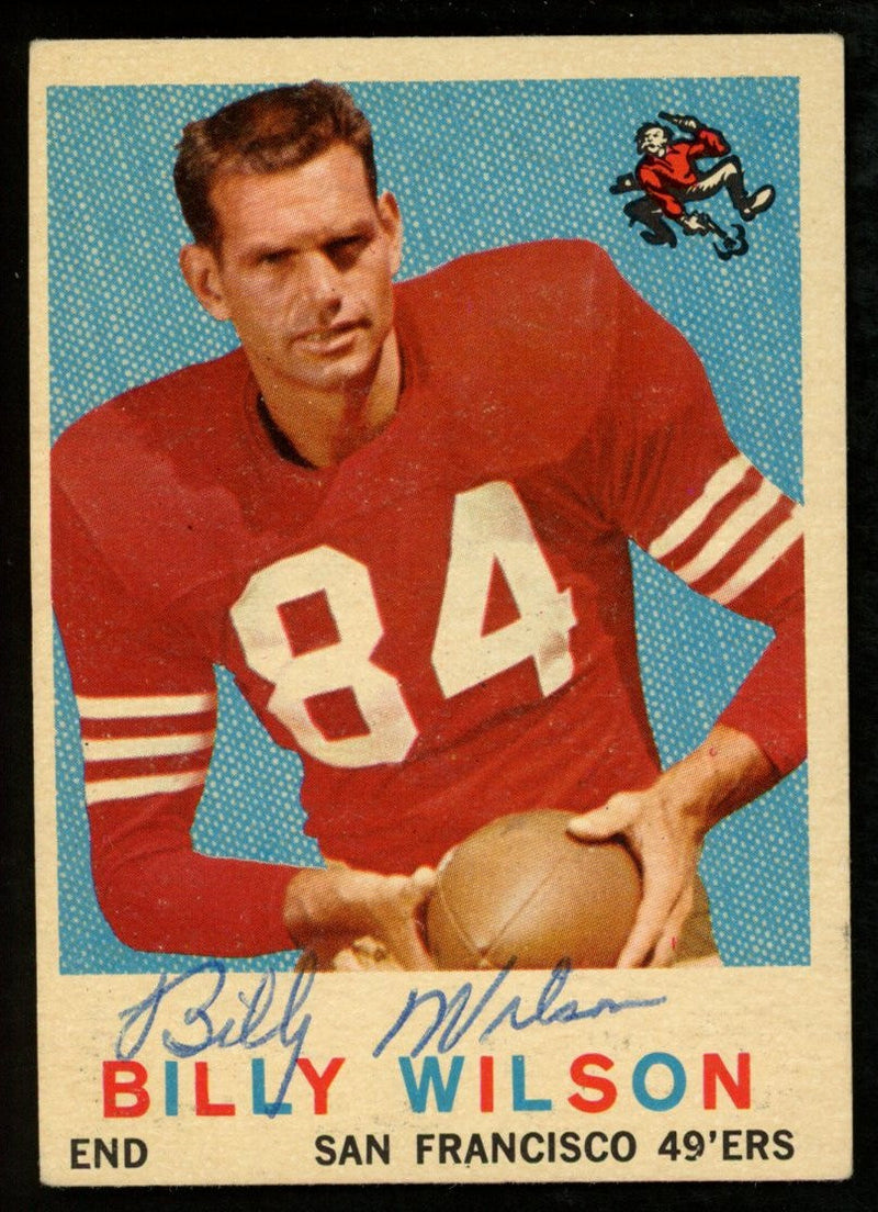 1959 TOPPS Football Card #148 Signed/Auto Billy Wilson San Francisco 49'ers