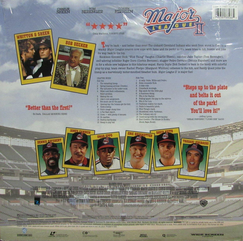 Charlie Sheen "Major League II" Signed/Autographed Laser Disc PSA/DNA 164498