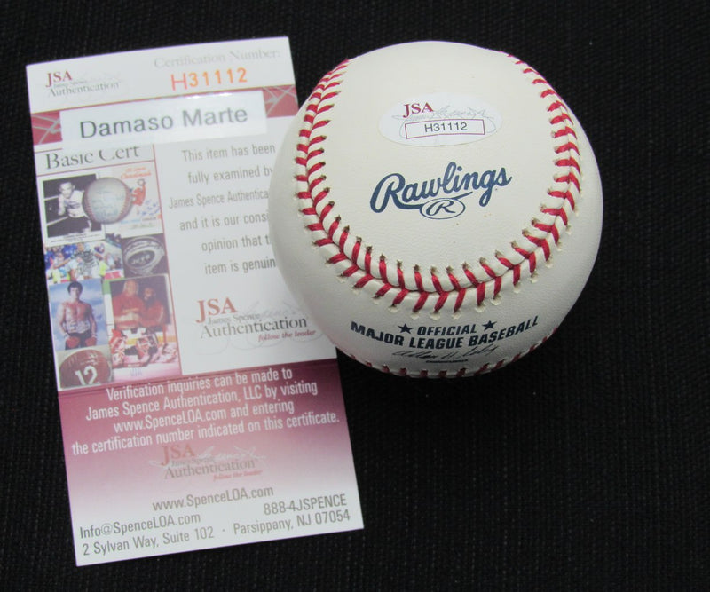 Damaso Marte Signed/Auto Yankees 100th OML Baseball JSA Inscr 186616