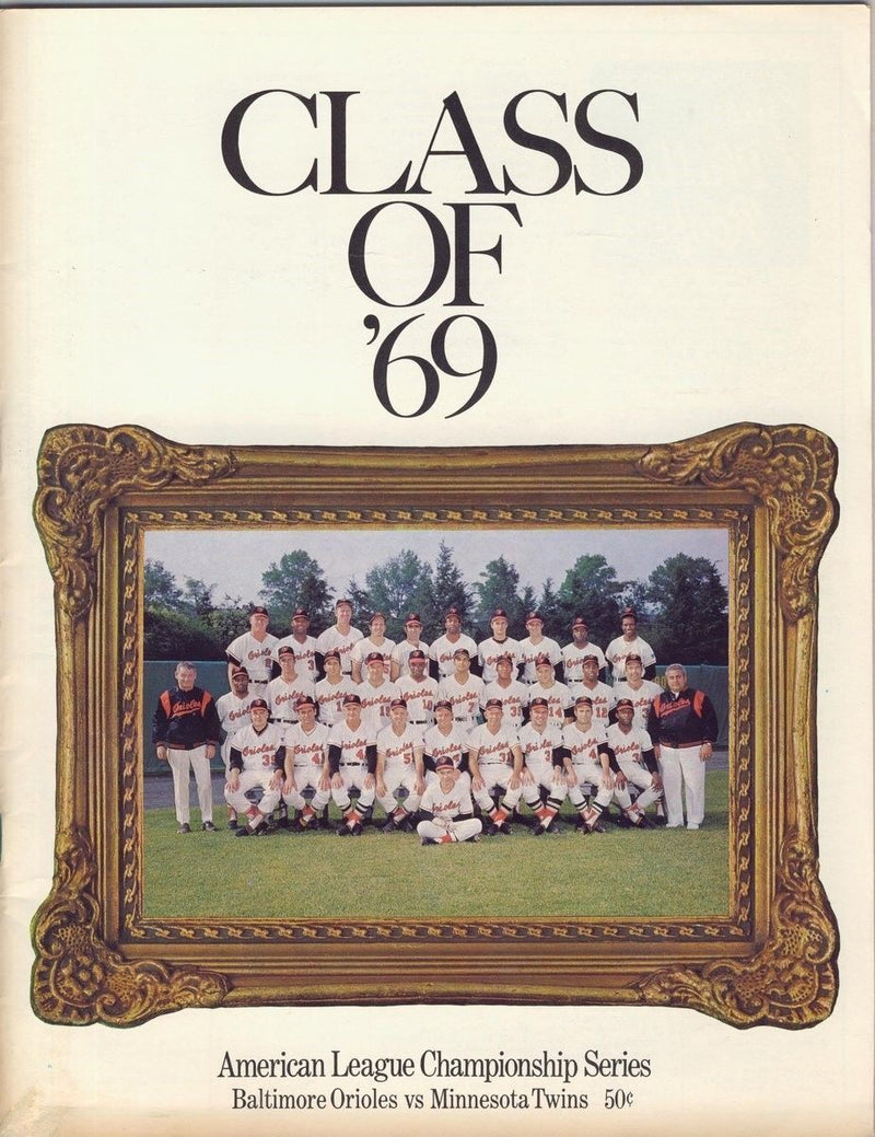 1969 ALCS Orioles V. Twins Official Baseball Program Scored 128928