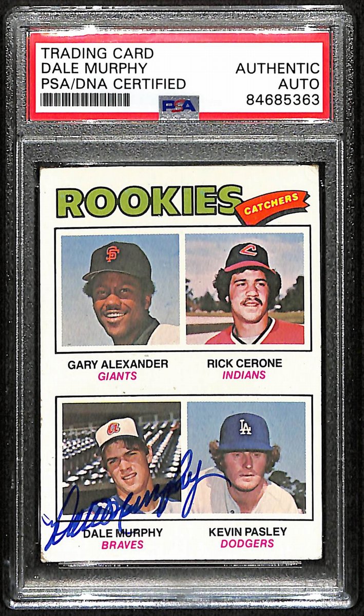 Dale Murphy Braves Signed/Auto 1977 Topps Rookie Card #476 PSA/DNA 193426