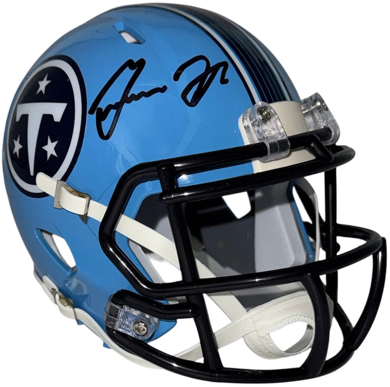 Gunnar Helm signed Titans Rivalries mini helmet front