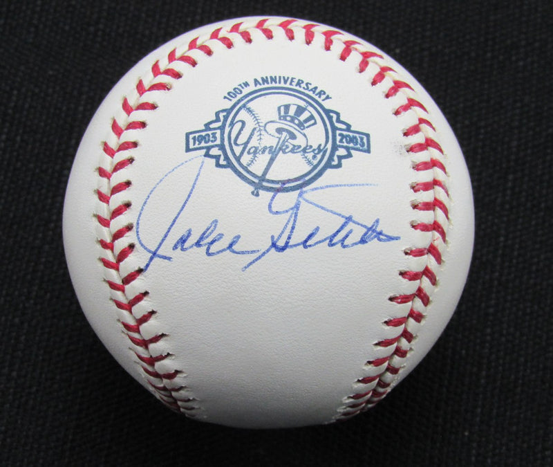 Jake Gibbs Signed/Auto Yankees 100th OML Baseball PSA/DNA 186984