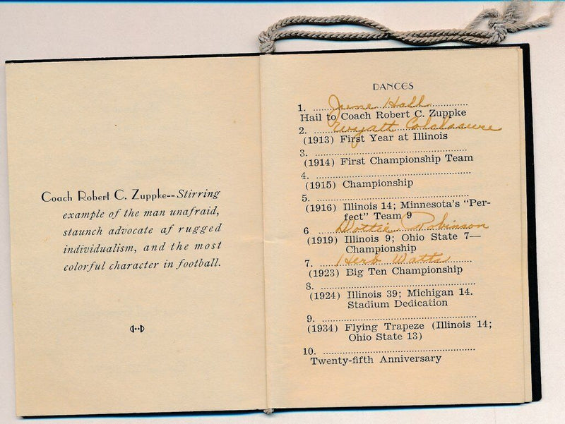 1937 Tribe of Illini Homecoming Vintage Program, Carlos Malina Orchestra 142157