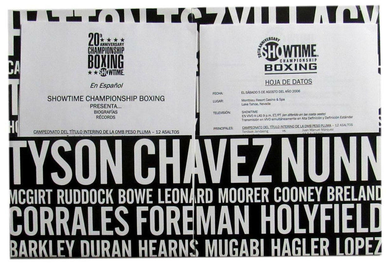 2006 Championship Boxing Marquez vs. Jandaeng Press/Media Kit 167430