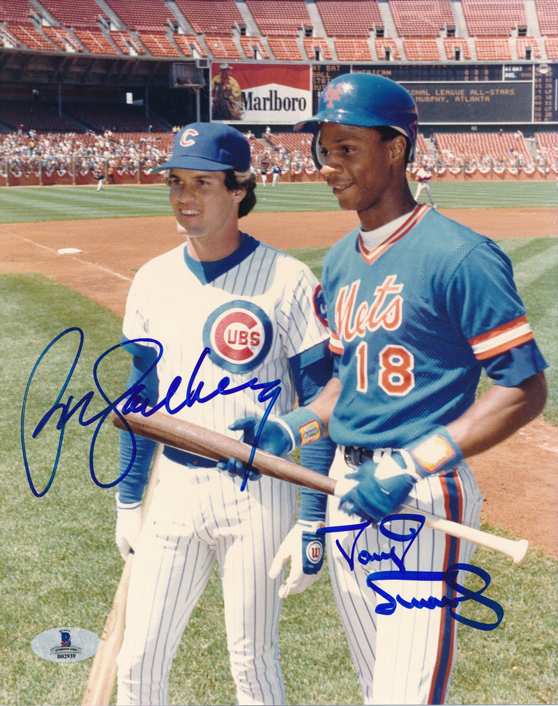 Darryl Strawberry/Ryne Sandberg Dual-Signed/Auto 8x10 Photo Beckett 192304
