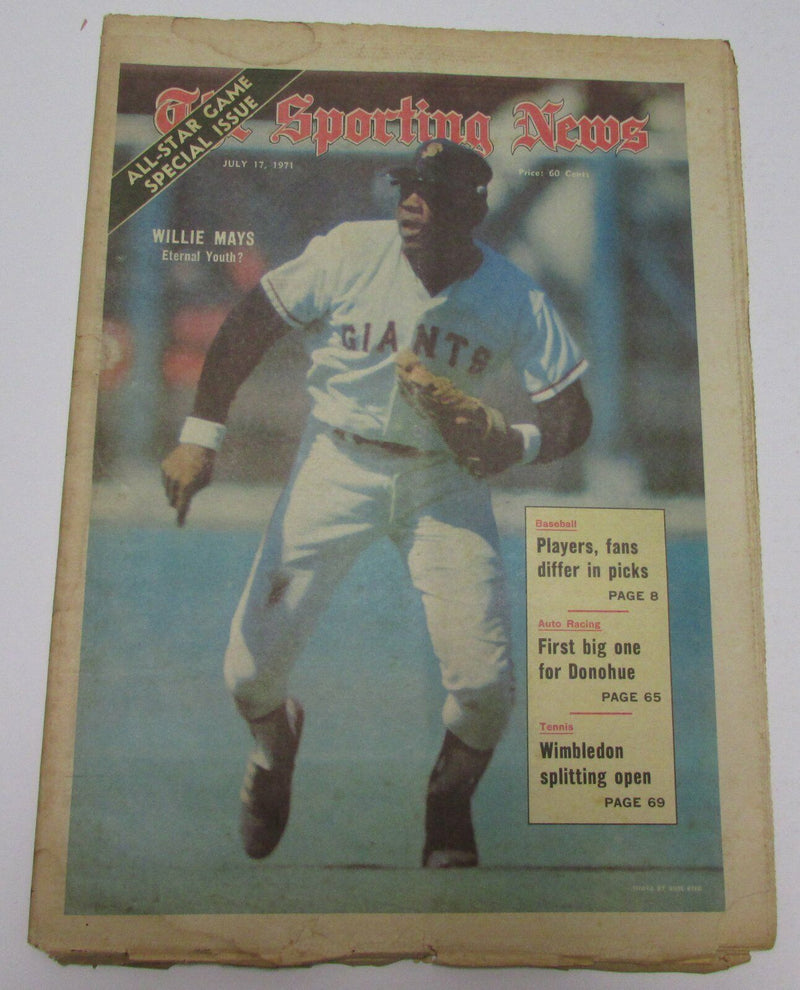 Willie Mays San Francisco Giants July 17, 1971 Sporting News Cover 144671