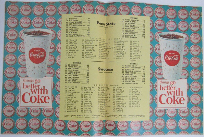 1965 Penn State Nittany Lions vs. Syracuse Football Program 137838