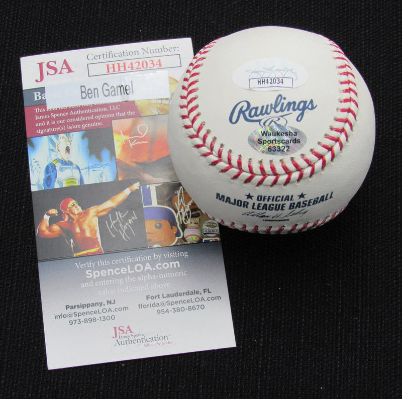 Ben Gamel Signed/Auto Yankees 100th OML Baseball JSA 186637