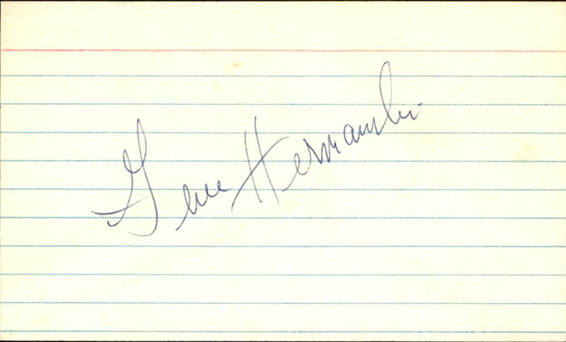 Gene Hermanski Brooklyn Dodgers d.2010 Signed/Autographed 3x5 Index Card 162528