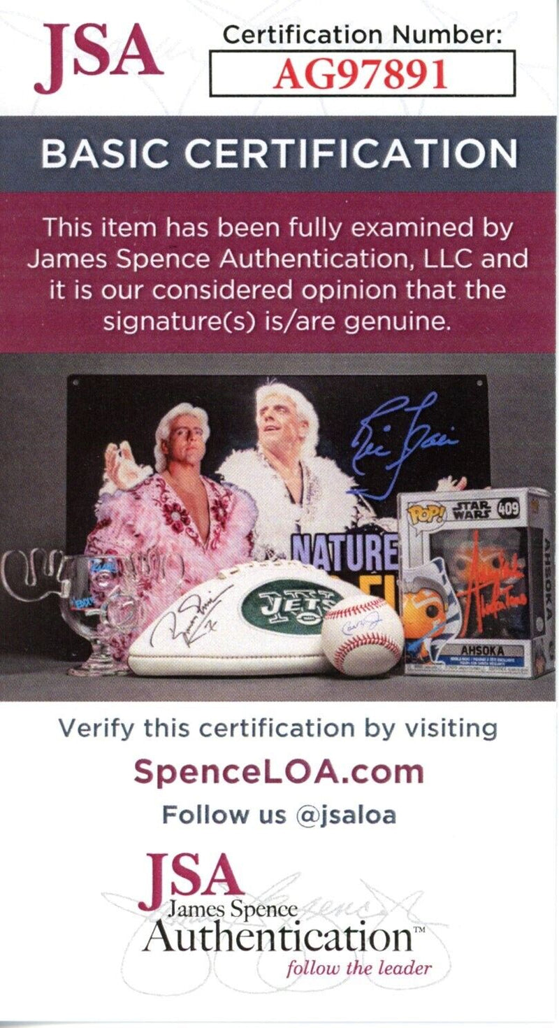Lem Barney HOF Autographed/Inscr Goal Line Art GLAC Postcard Detroit Lions JSA