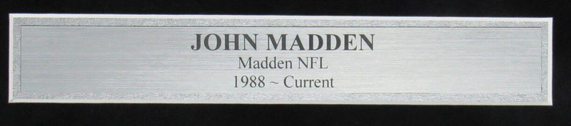 John Madden Oakland Raiders 8x10 Photo with Nintendo Game Framed 166056