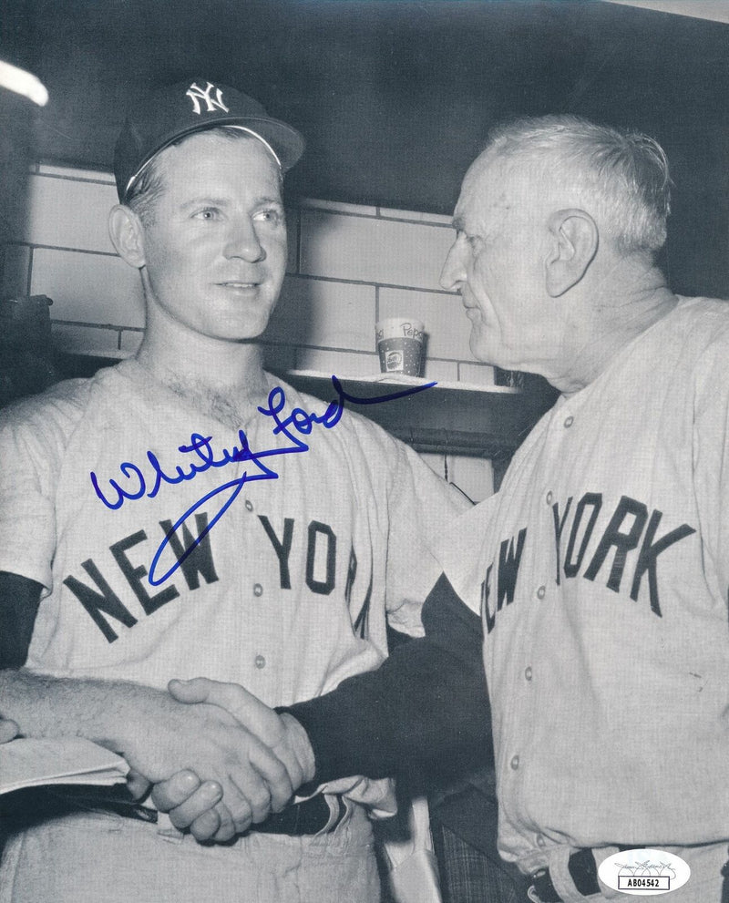 Whitey Ford HOF New York Yankees Signed/Autographed 8x10 B/W Photo JSA 167340
